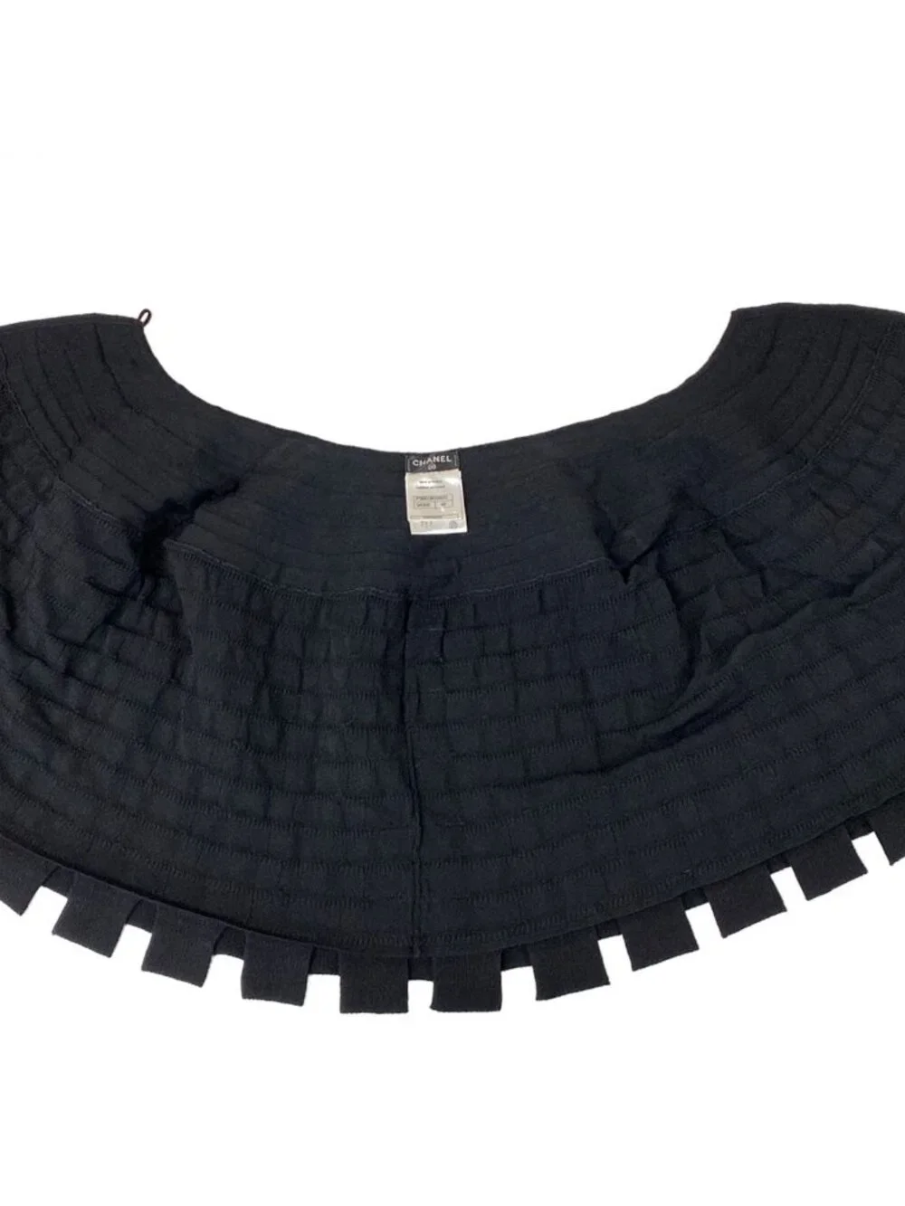 Chanel Skirt Set Black Knit Bolero Wool Angora